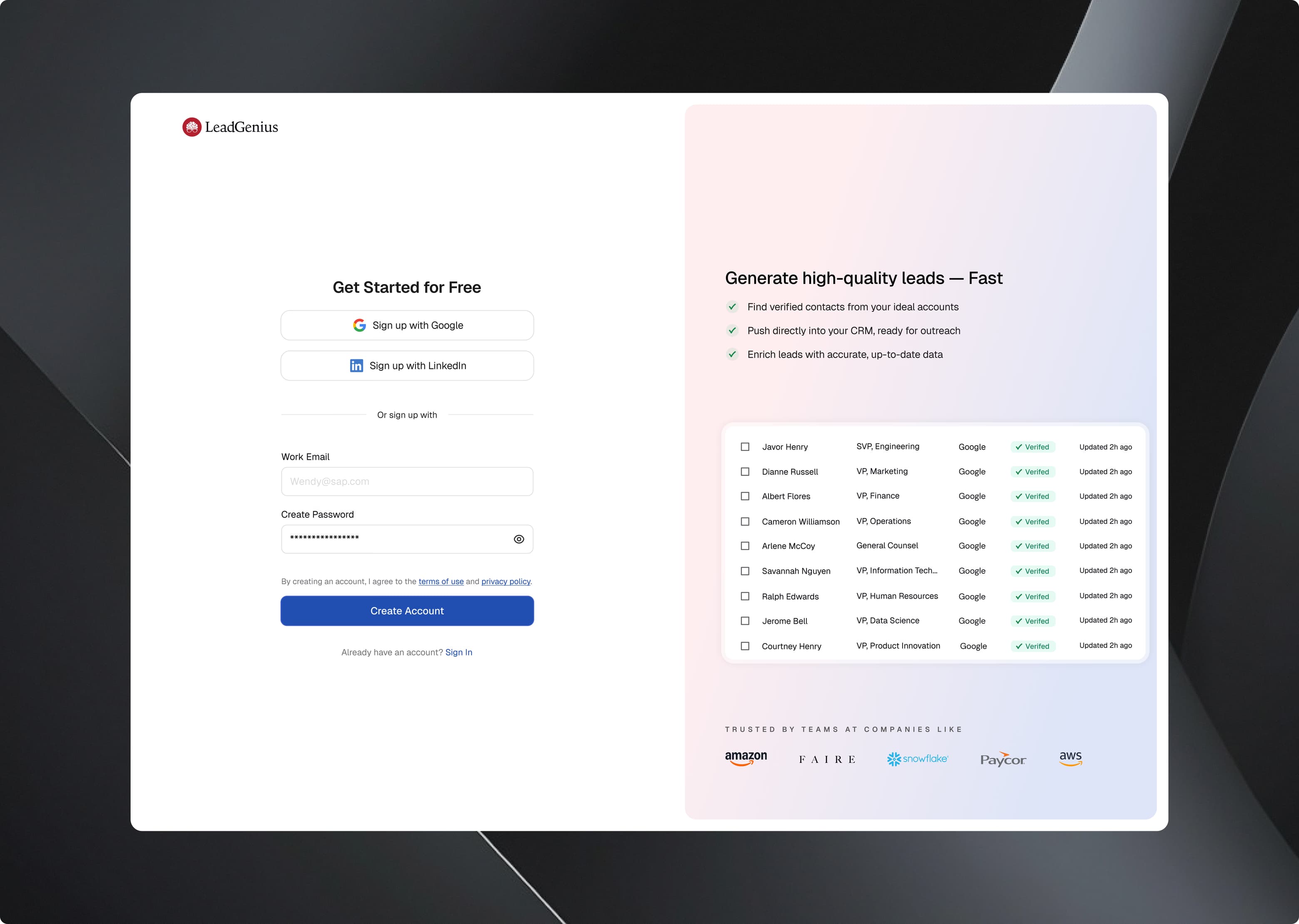 Self-serve onboarding screen 3