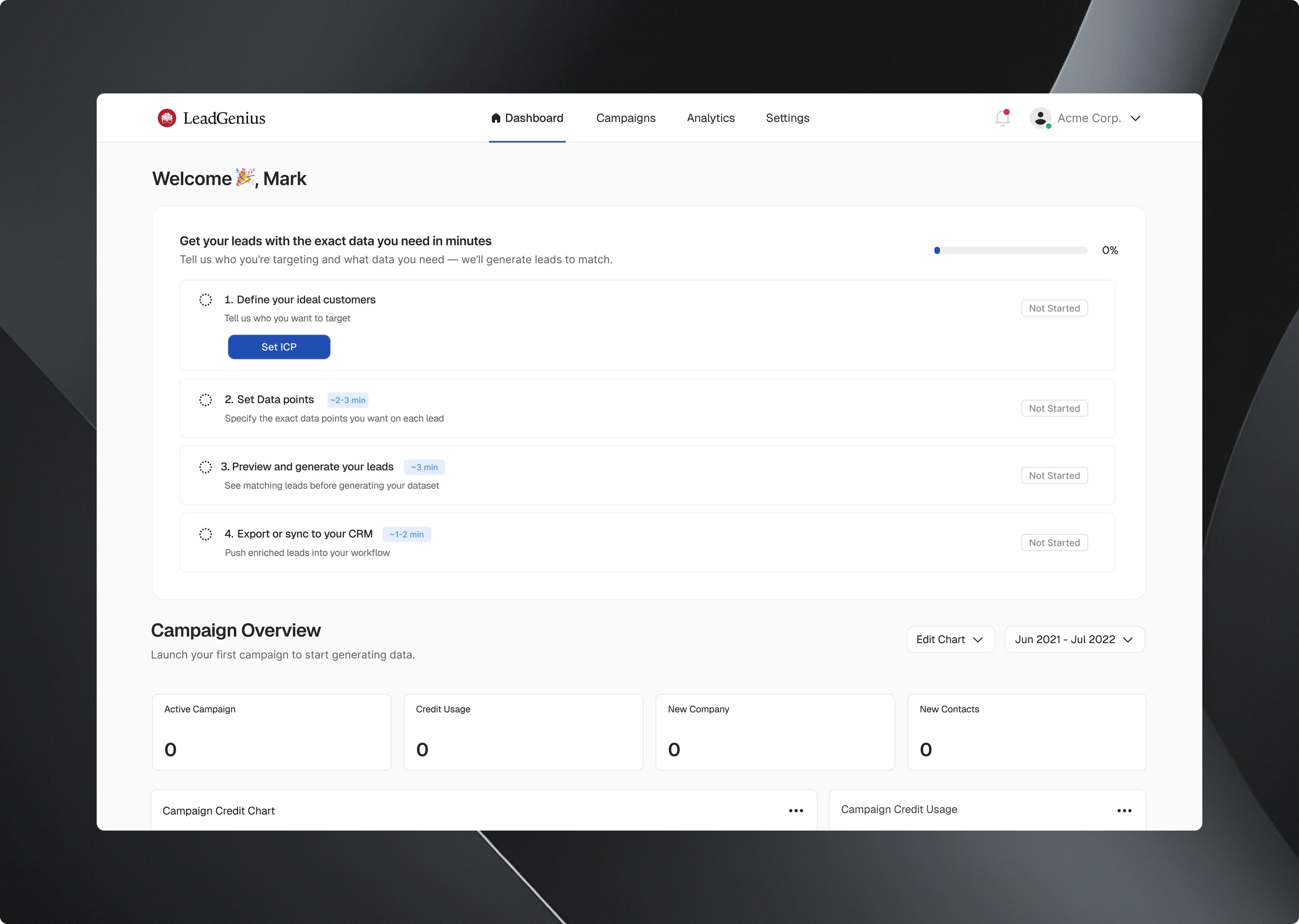Self-serve onboarding screen 4